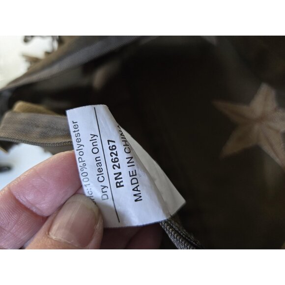 H&H Designs Decorative Pillow Cover 21x27 Western Star Fringe Accent Brown Tan - Picture 5 of 5